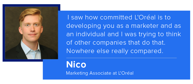 nico l'oreal wayup sophomore seminar pepiniere program wayup apply
